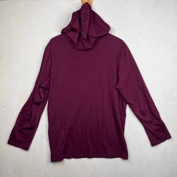 M. Singer Maroon Red Stitch Accents Lightweight Pullover Hoodie Men’s X-Large - Picture 8 of 8